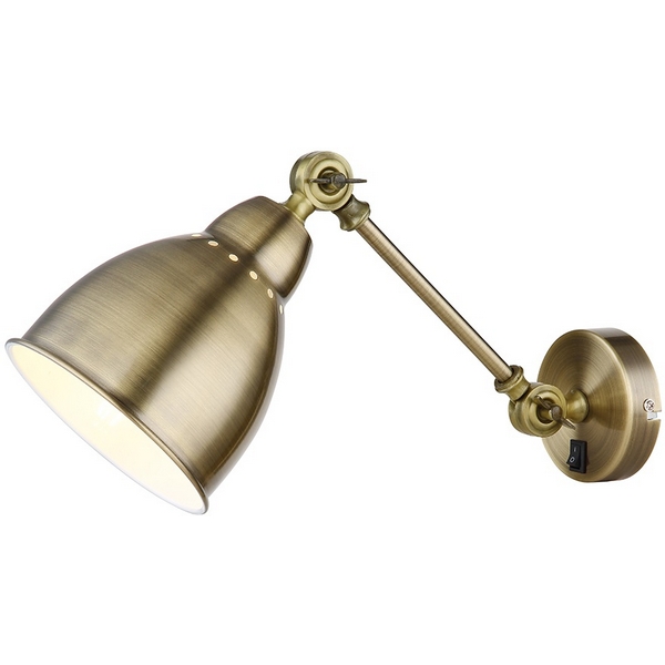 

Бра с выключателем Arte Lamp BRACCIO A2054AP-1AB, Бронза, BRACCIO A2054AP-1AB