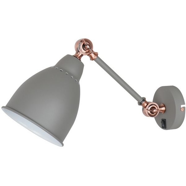 

Бра с выключателем Arte Lamp BRACCIO A2054AP-1GY, Серый, BRACCIO A2054AP-1GY