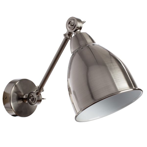 

Бра с выключателем Arte Lamp BRACCIO A2054AP-1SS, Серебро, BRACCIO A2054AP-1SS