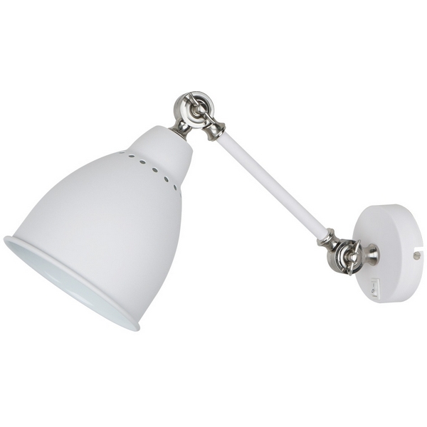 

Бра с выключателем Arte Lamp BRACCIO A2054AP-1WH, Белый, BRACCIO A2054AP-1WH