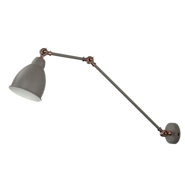 

Бра с выключателем Arte Lamp BRACCIO A2055AP-1GY, Серый, BRACCIO A2055AP-1GY