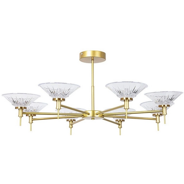 

Потолочная люстра светодиодная на штанге Arte Lamp Alessia A2076PL-8GO, Прозрачный, Alessia A2076PL-8GO