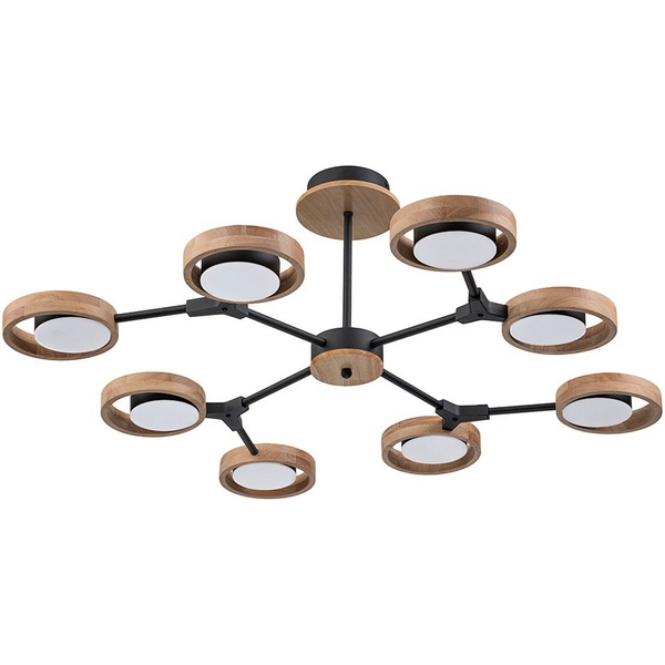 

Потолочная светодиодная люстра с пультом управления на штанге Arte Lamp Signora A2454PL-8BK, Древесный, SIGNORA A2454PL-8BK