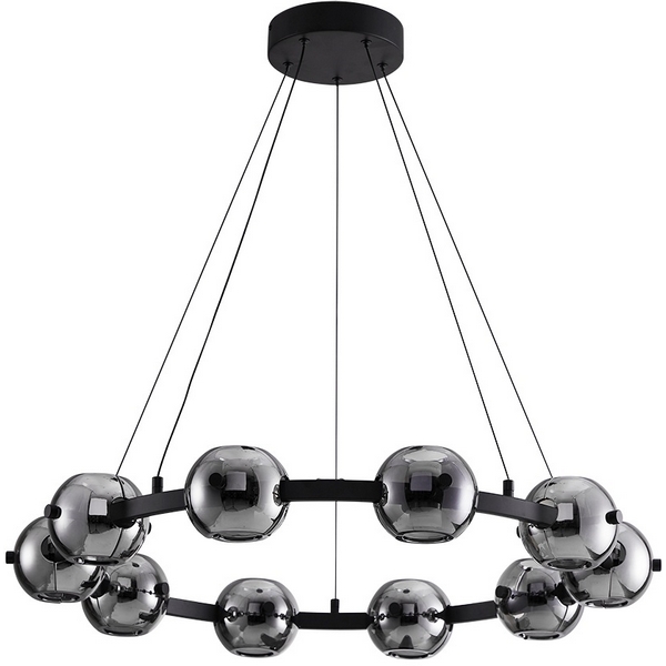 

Подвесной светильник LED Arte Lamp Markab A2471LM-20BK (плафоны шарики), Дымчатый, Markab A2471LM-20BK