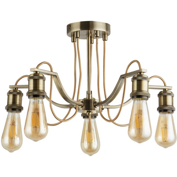 

Потолочная люстра Arte Lamp Inedito A2985PL-5AB, Бронза, Inedito A2985PL-5AB