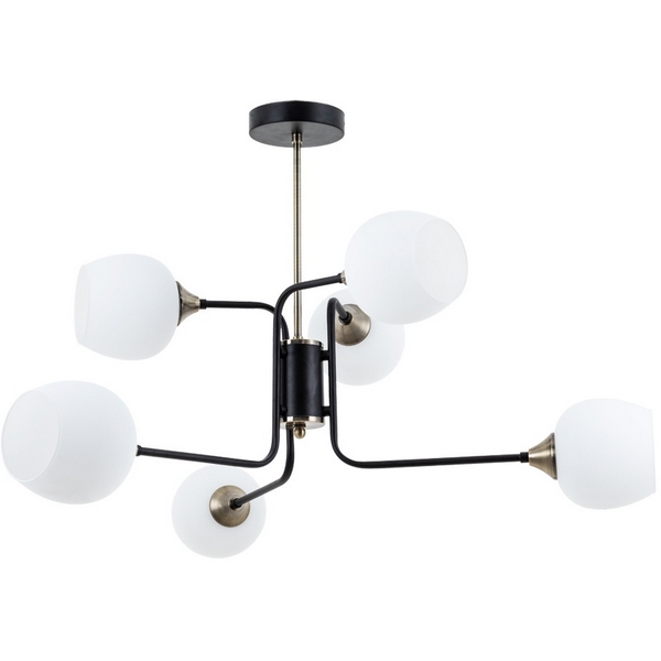 

Потолочная люстра Arte Lamp Skat A3564PL-6BK, Черно-белый, Skat A3564PL-6BK