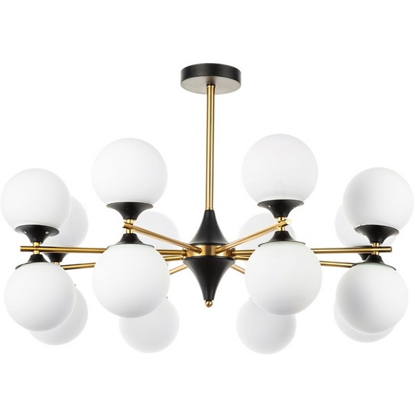 

Потолочная люстра Arte Lamp Mimosa A3649PL-16PB, Черно-белый, Mimosa A3649PL-16PB