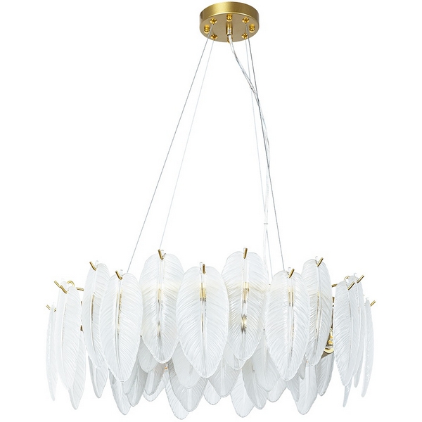 

Подвесная люстра Arte Lamp Evie A4052SP-8SG листья, Прозрачный, Evie A4052SP-8SG