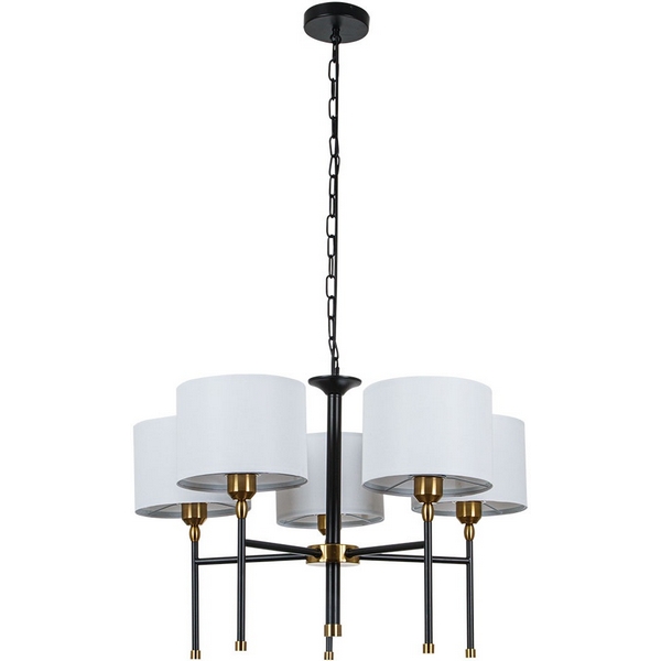 

Подвесная люстра Arte Lamp Jamie A4090LM-5BK, Белый, Jamie A4090LM-5BK