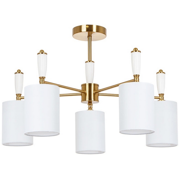 

Потолочная люстра на штанге Arte Lamp Waverley A4102PL-5PB, Белый, Waverley A4102PL-5PB