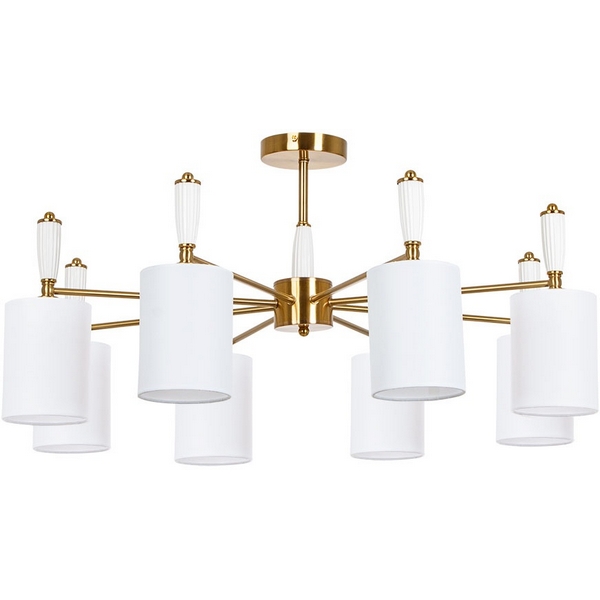 

Потолочная люстра на штанге Arte Lamp Waverley A4102PL-8PB, Белый, Waverley A4102PL-8PB