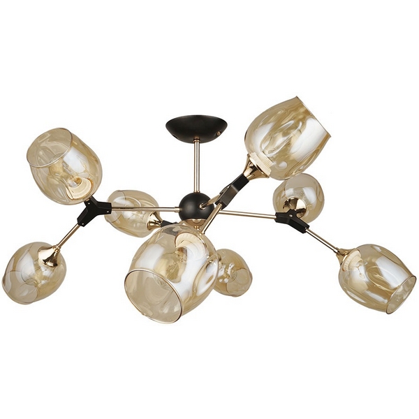

Потолочная люстра на штанге Arte Lamp Seppia A4211PL-8BK, Янтарный, Seppia A4211PL-8BK