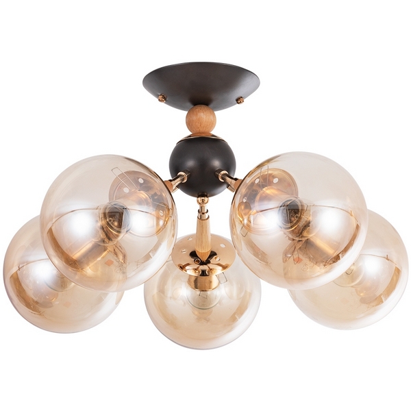 

Потолочная люстра Arte Lamp Boston A4485PL-5BK, Янтарный, Boston A4485PL-5BK