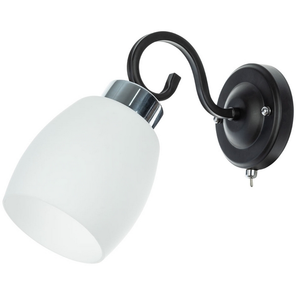 

Бра с выключателем Arte Lamp Krit A4505AP-1BK, Черно-белый, Krit A4505AP-1BK