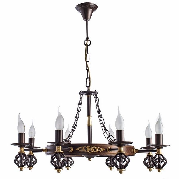 

Люстра Arte Lamp Cartwheel A4550LM-8CK, Коричневый, Cartwheel A4550LM-8CK