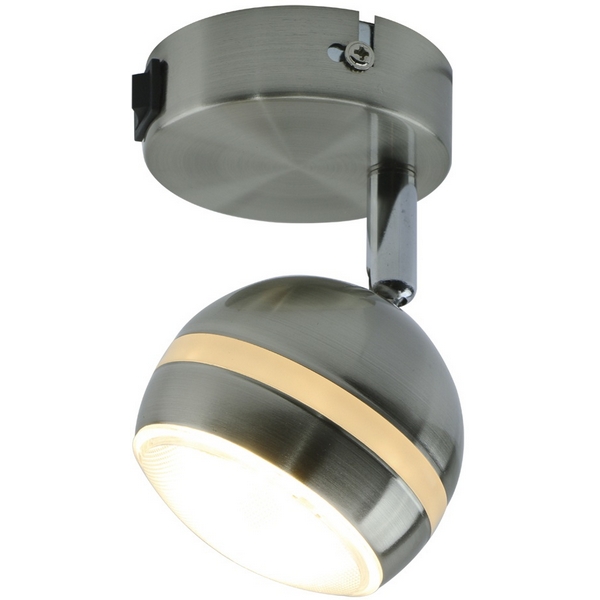 

Спот с выключателем светодиодный Arte Lamp Venerd A6009AP-1SS в форме шара, Серебро, Venerd A6009AP-1SS