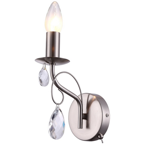 Изображение товара Бра с выключателем Arte Lamp Purezza A6645AP-1SS подсвечник с подвесками