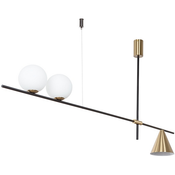 

Потолочная люстра на штанге асимметрия Arte Lamp Jacob A7029PL-3BK, Белый, Jacob A7029PL-3BK