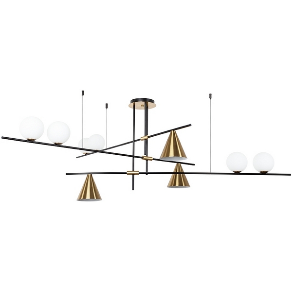 

Потолочная люстра на штанге Arte Lamp Jacob A7029PL-9BK, Белый, Jacob A7029PL-9BK