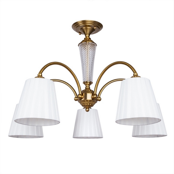 

Потолочная люстра Arte Lamp Gracie A7301PL-5PB, Белый, Gracie A7301PL-5PB