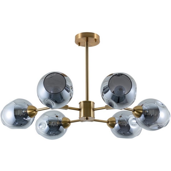 

Потолочная люстра молекулы Arte Lamp Yuka A7759PL-6PB, Серый, Yuka A7759PL-6PB