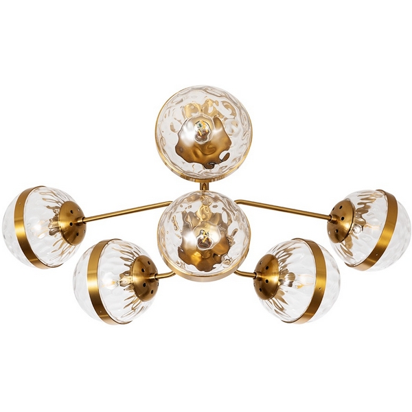 

Потолочная люстра молекулы на штанге Arte Lamp Delacrua A7770PL-6PB, Прозрачный, Delacrua A7770PL-6PB