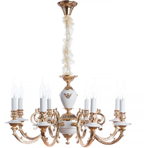 

Подвесная люстра Arte Lamp Luisa A8020LM-8WG подсвечник, Золото, Luisa A8020LM-8WG