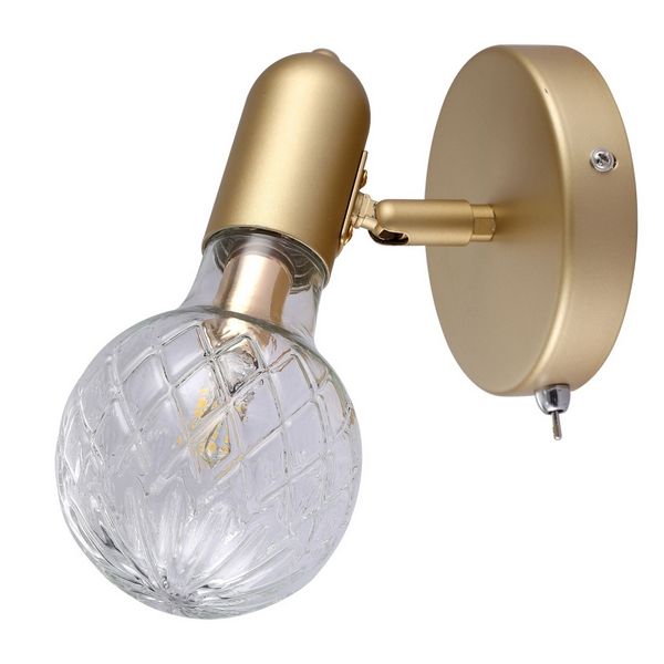 

Бра с выключателем Arte Lamp Salute A8040AP-1SG, Золото, Salute A8040AP-1SG