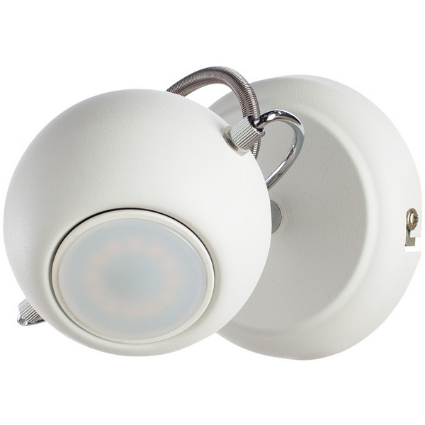 

Спот Arte Lamp Spia A9128AP-1WH в форме шара, Белый, Spia A9128AP-1WH