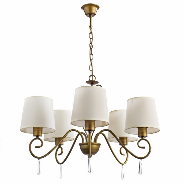 

Подвесная люстра Arte Lamp Carolina A9239LM-5BR, Белый, Carolina A9239LM-5BR