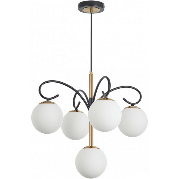 

Подвесная люстра Arte Milano Neapol-73808 273808/4+1 BK/GD в форме шара, Золото, Neapol-73808 273808/4+1 BK/GD