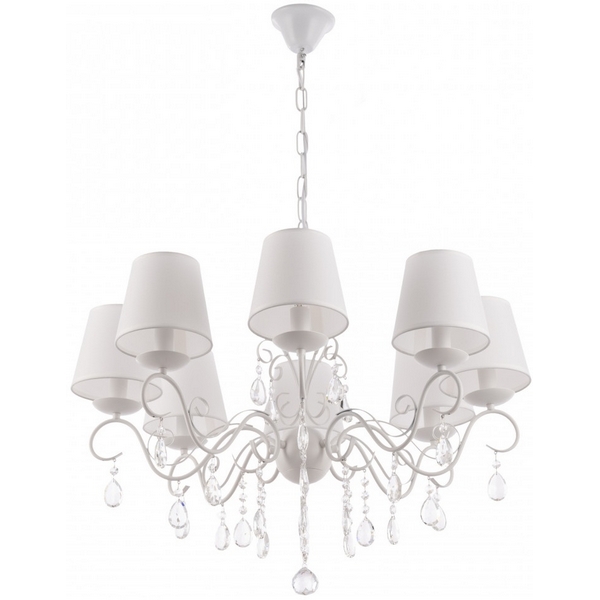 

Подвесная люстра Arte Milano AM340369 340369/8 WT с подвесками, Белый, AM340369 340369/8 WT