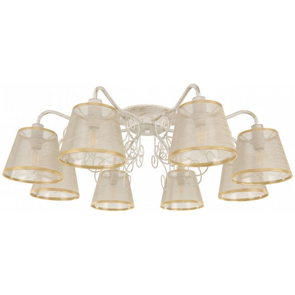 Изображение товара Потолочная люстра Арте Милано AM341120 8-ламп в стиле модерн золото и ткань