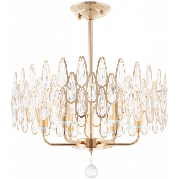 Изображение товара Подвесная люстра хрустальная на штанге Arte Milano Sorrento-2009 372009/6/250/490 GD