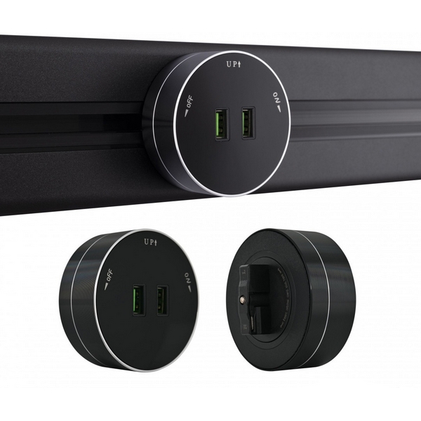 

Трековая розетка USBx2 Arte Milano Am-track-sockets 380011TS/USBx2 Black, Черный, Am-track-sockets 380011TS/USBx2 Black