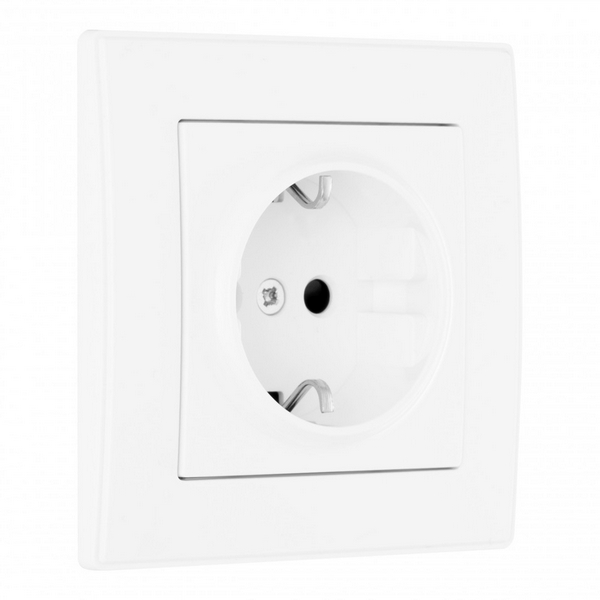 

Комплект розетки встраиваемый с заземлением, шторками и рамкой (белый) Arte Milano SET06-1 SET06-1-40-1 white, SET06-1 SET06-1-40-1 white