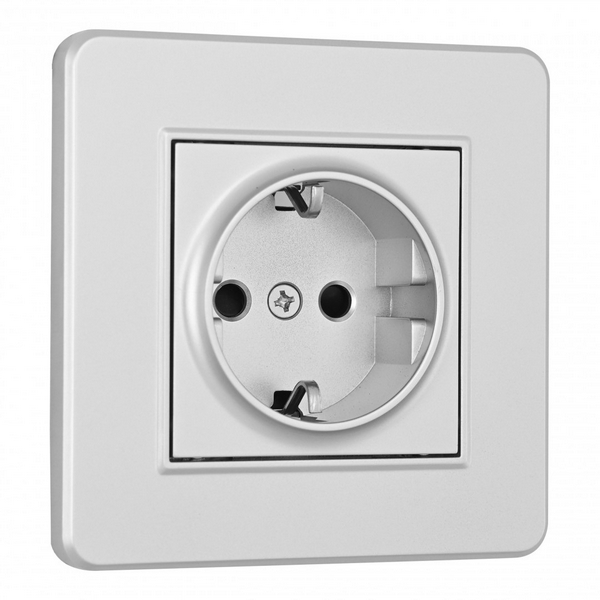 

Комплект розетки встраиваемый с заземлением, шторками и рамкой (серебро) Arte Milano SET16-1 SET16-1-40-1 silver, SET16-1 SET16-1-40-1 silver