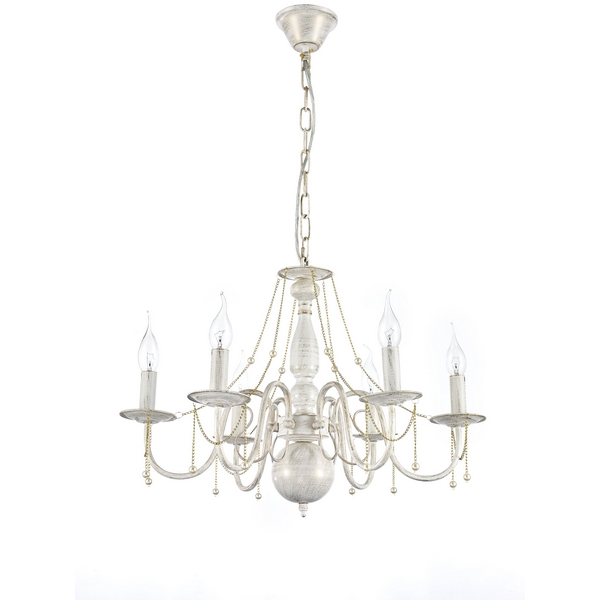 

Подвесная люстра 1.1.6 WG Arti Lampadari Camerino E, Белый, Camerino Camerino E 1.1.6 WG