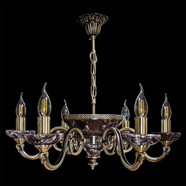 Изображение товара Подвесная люстра НК-О-6 ЛАТА СВ (100) Бордо