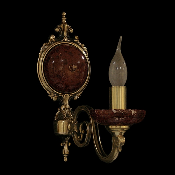 

Бра НК-О-20-1 ЛАТА СВ (100) Бордовая яшма Мастерская А.А.В., Бордовый, НК-О-20-1 ЛАТА СВ (100) Бордовая яшма