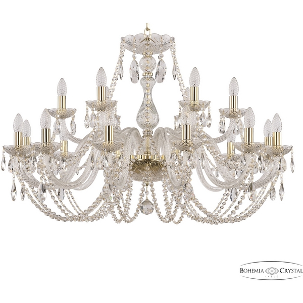 

Подвесная люстра Bohemia 101 101/12+6/360 G, Золото, 101 101/12+6/360 G