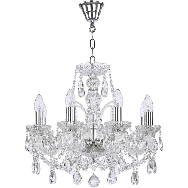 

Подвесная люстра Bohemia 105 105/8/165 Ni подсвечник с подвесками, Никель, 105 105/8/165 Ni