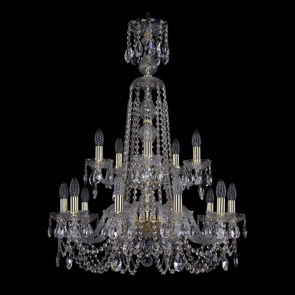 

Подвесная люстра Bohemia 1402 1402/10+5/240/XL-90/2d/G, Прозрачный, 1402 1402/10+5/240/XL-90/2d G