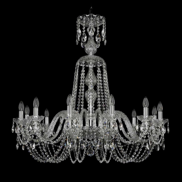 

Подвесная люстра Bohemia 1402 1402/12/360/XL-95/Ni, Прозрачный, 1402 1402/12/360/XL-95 Ni