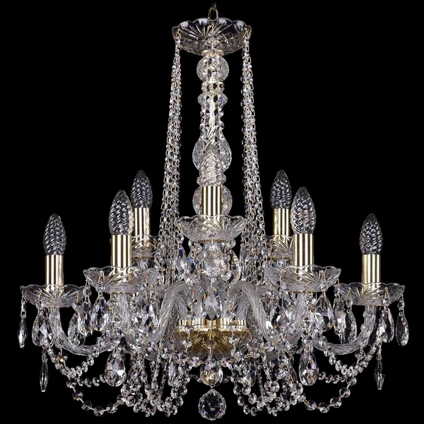 

Подвесная люстра Bohemia 1402 1402/6/195/h-58/Ni, Прозрачный, 1402 1402/6/195/h-58 Ni