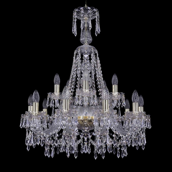 

Подвесная люстра Bohemia 1403 1403/10+5/240/XL-80/G, Прозрачный, 1403 1403/10+5/240/XL-80 G