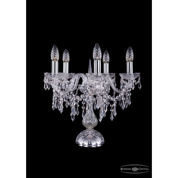 

Интерьерная настольная лампа Bohemia 1403 1403L/5/141-39/Ni, Прозрачный, 1403 1403L/5/141-39 Ni