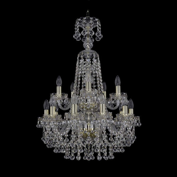 

Подвесная люстра Bohemia 1409 1409/10+5/195/XL-83/2d/G, Прозрачный, 1409 1409/10+5/195/XL-83/2d G