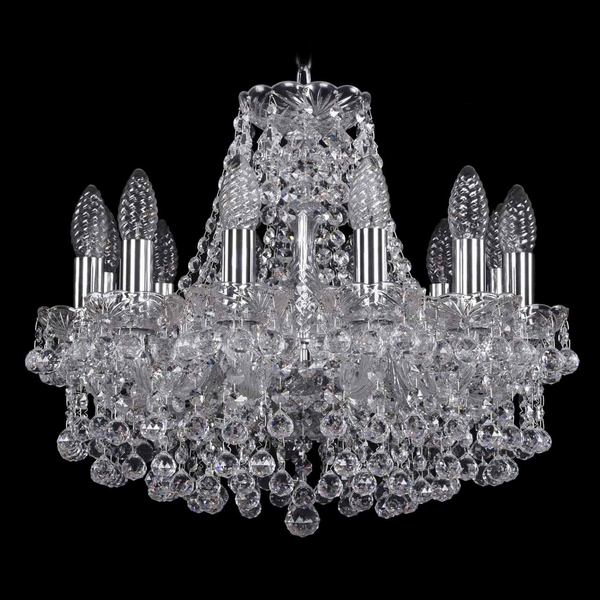 

Подвесная люстра Bohemia 1409 1409/12/141/Ni, Прозрачный, 1409 1409/12/141 Ni