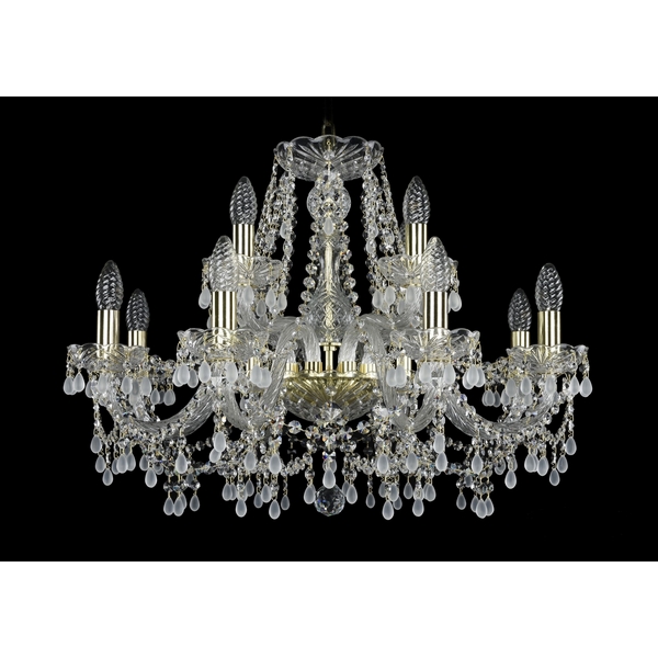 

Подвесная люстра Bohemia 1410 1410/8+4/240/G/V0300, Прозрачный, 1410 1410/8+4/240 G V0300